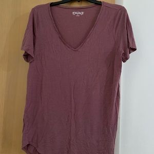 Mauve pink v-neck